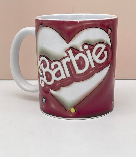 Taza Barbie Corazón 3 D