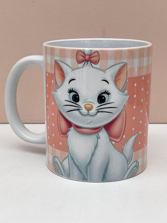 Taza Gatita Fondo Salmón