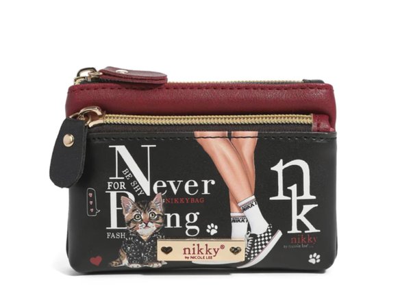 Monedero Dos Cremalleras Nikky "Never Be Shy"