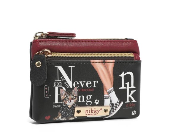Monedero Dos Cremalleras Nikky "Never Be Shy"