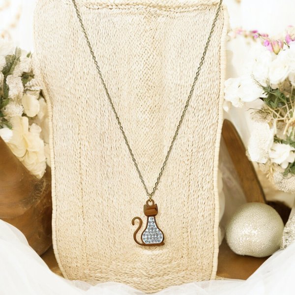 Colgante Acero Gatito