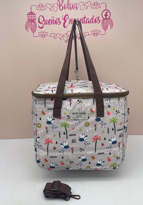 Nevera / Bolsa Térmica Sweet Candy Grande, Estampado Jirafas