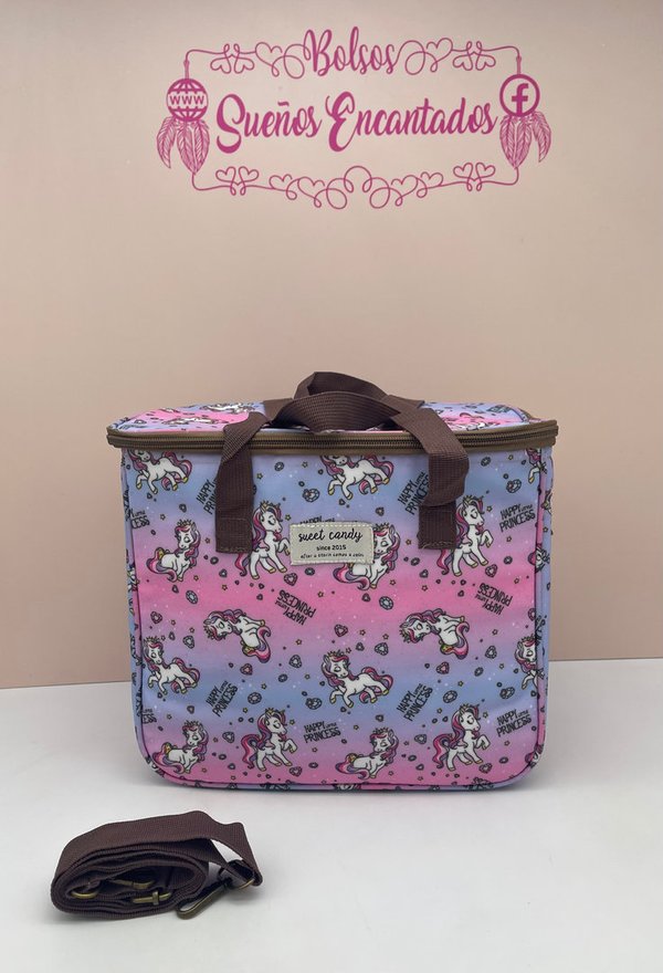 Nevera / Bolsa Térmica Sweet Candy Grande, Estampado Unicornio