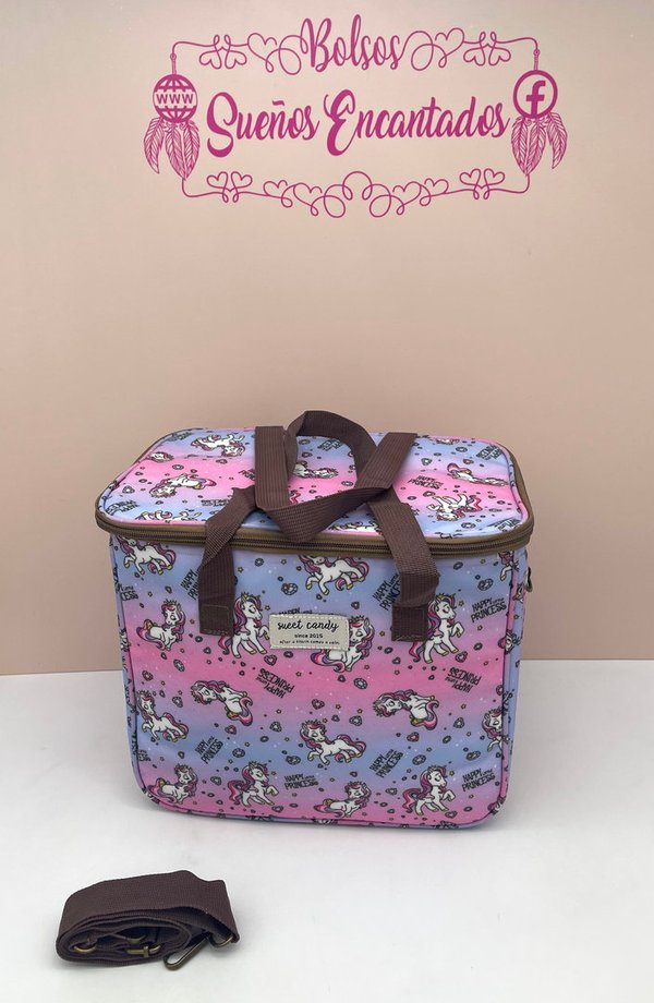 Nevera / Bolsa Térmica Sweet Candy Grande, Estampado Unicornio