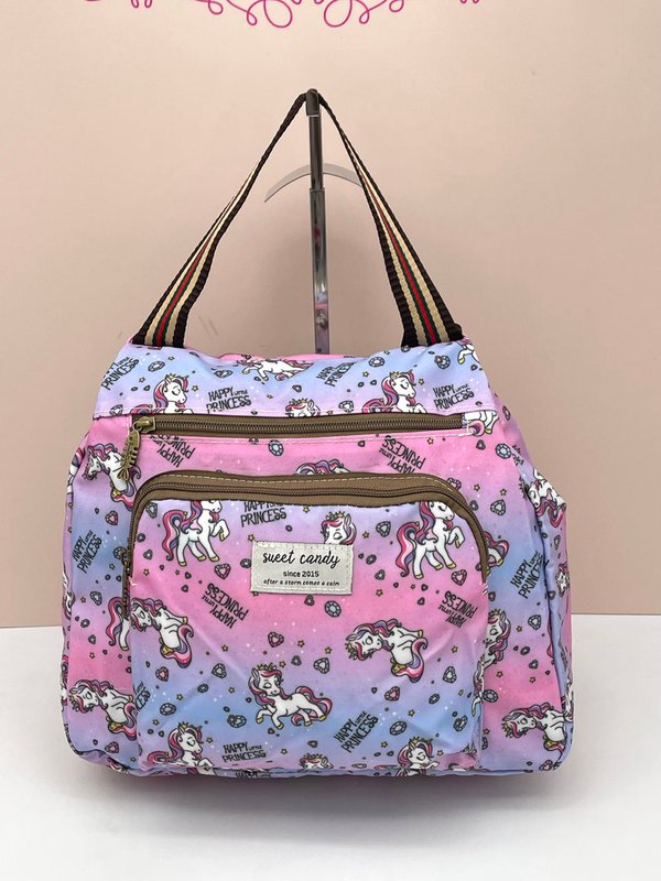 Mochila Impermeable Triple Bolsillo Unicornio