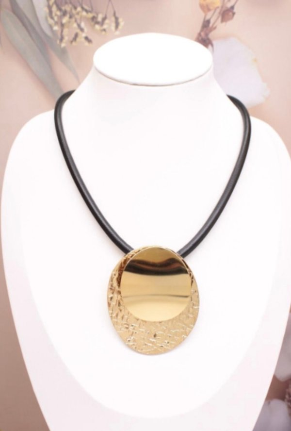 Collar Doble Circulo Dorado Anais
