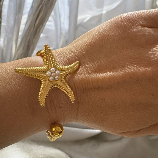 Pulsera Dorada Estrella de Mar