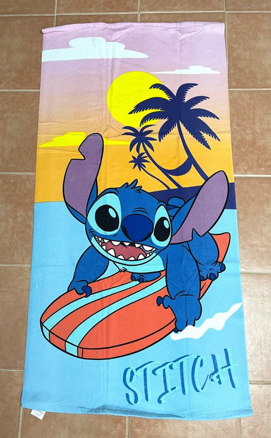 Toalla Stitch Rosa Surf