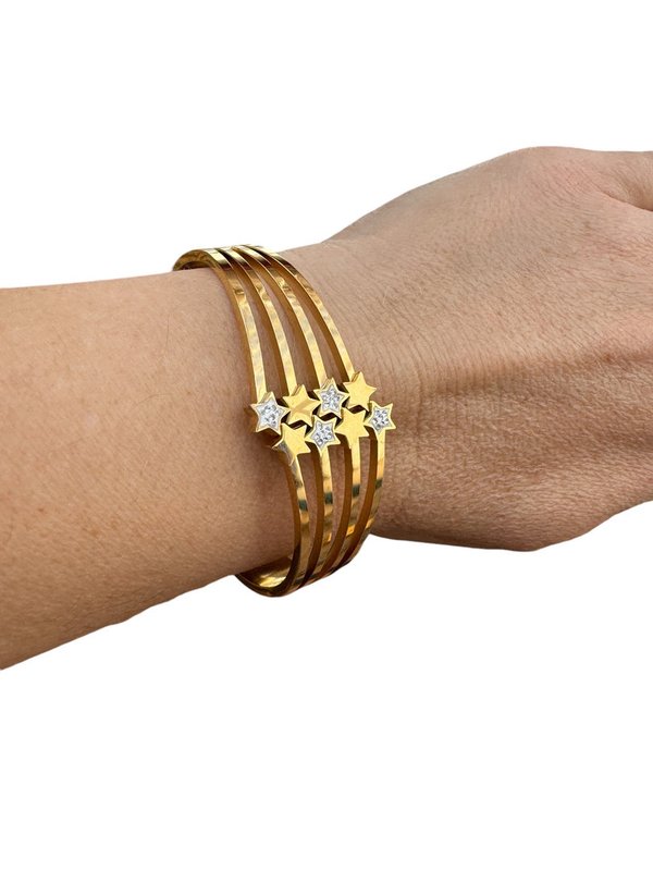 Pulsera Dorada Estrellas (Acero)