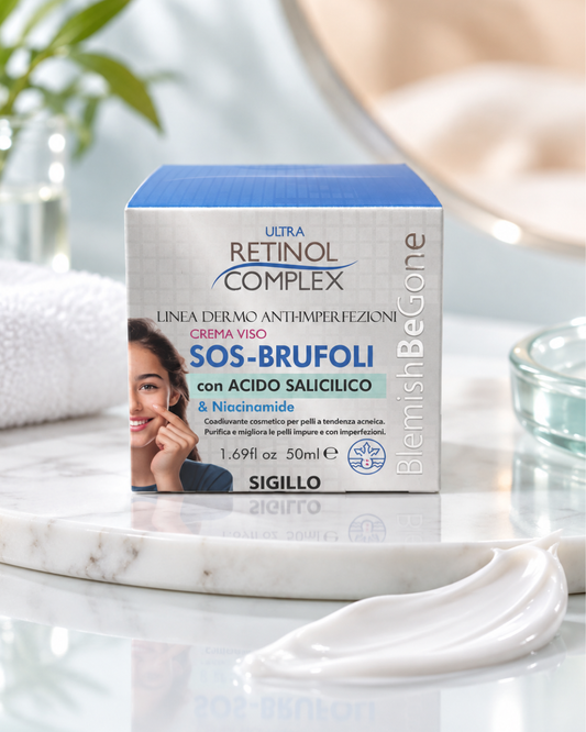 Crema facial SOS Granitos Ultra Retinol Complex con ácido salicílico y niacinamida 50 ml para piel con imperfecciones