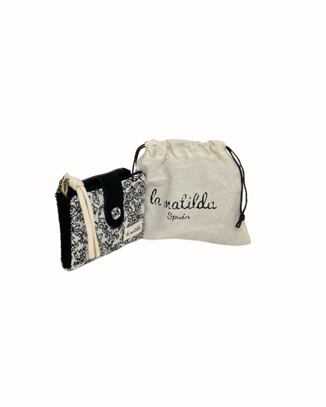Cartera Pequeña Estampada Floral con Cierre de Botón - La Matilda