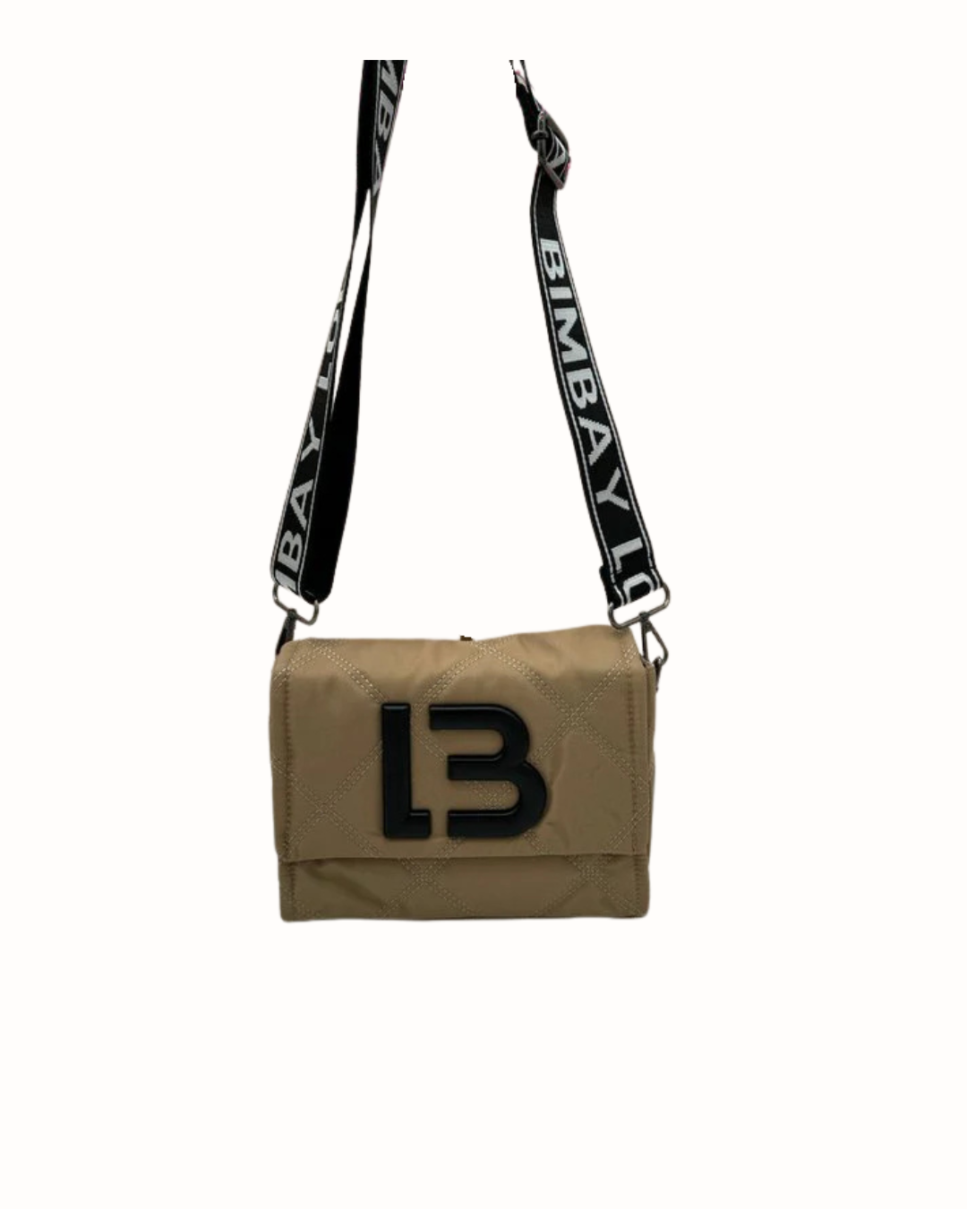 Bandolera Acolchada Bimba y Lola - Color Arena con Logo LB