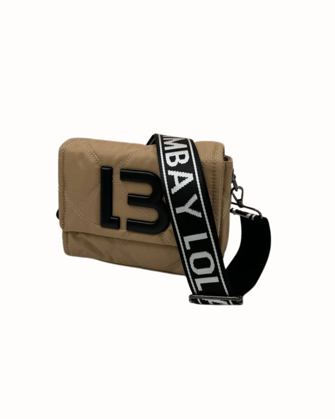 Bandolera Acolchada Bimba y Lola - Color Arena con Logo LB