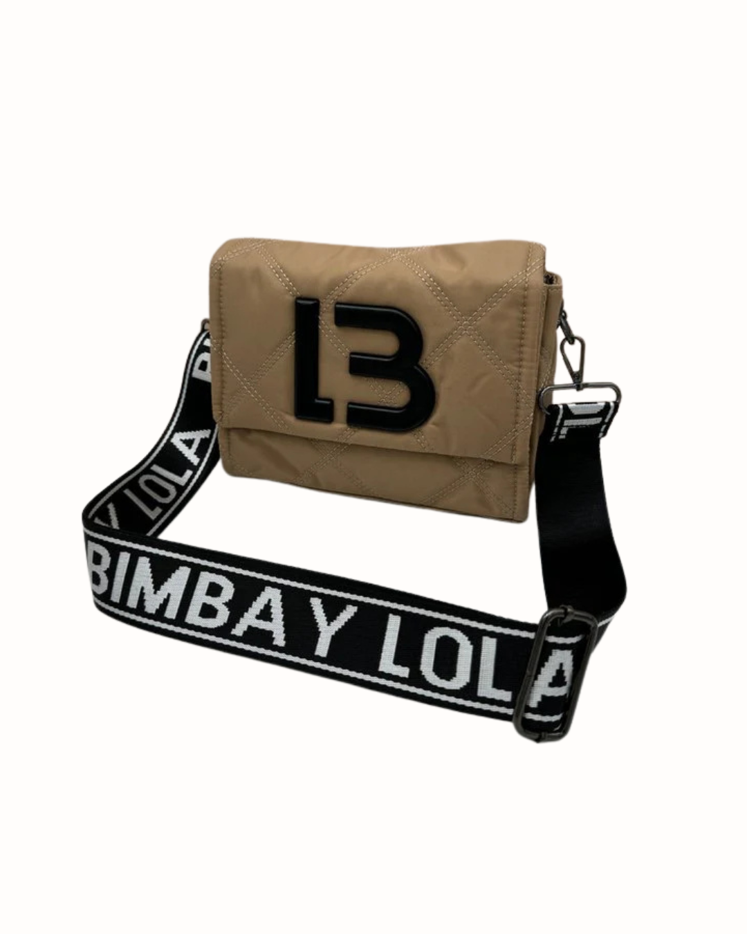 Bandolera Acolchada Bimba y Lola - Color Arena con Logo LB