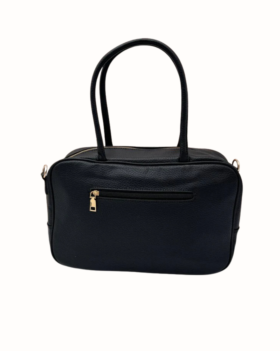 Bolso Bandolera Negro con Estampado de Leopardo y Correa Ajustable