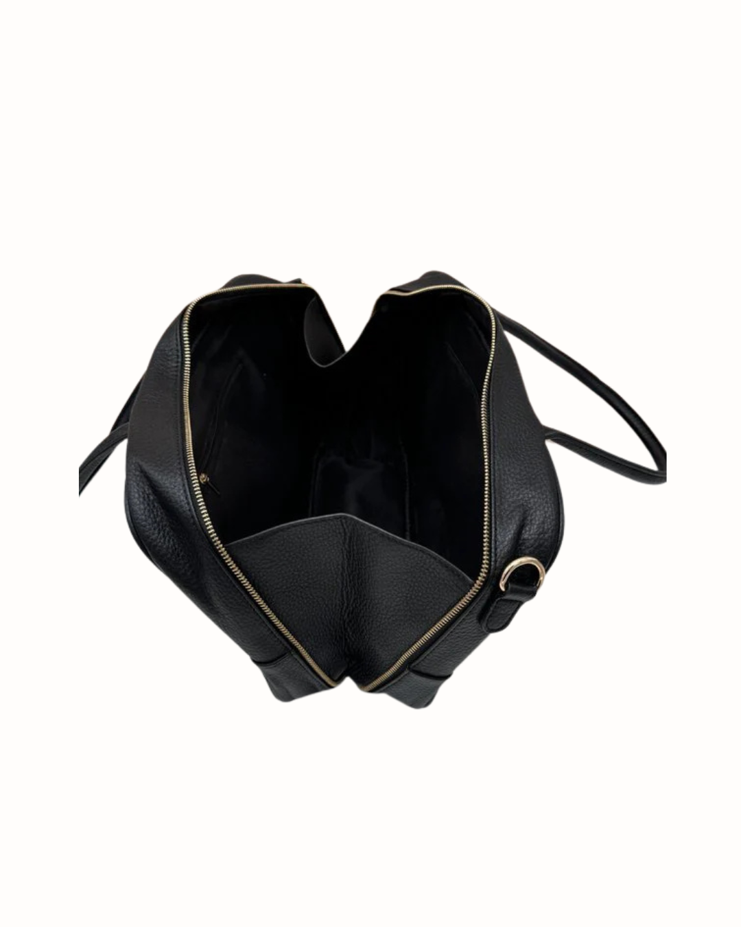 Bolso Bandolera Negro con Estampado de Leopardo y Correa Ajustable