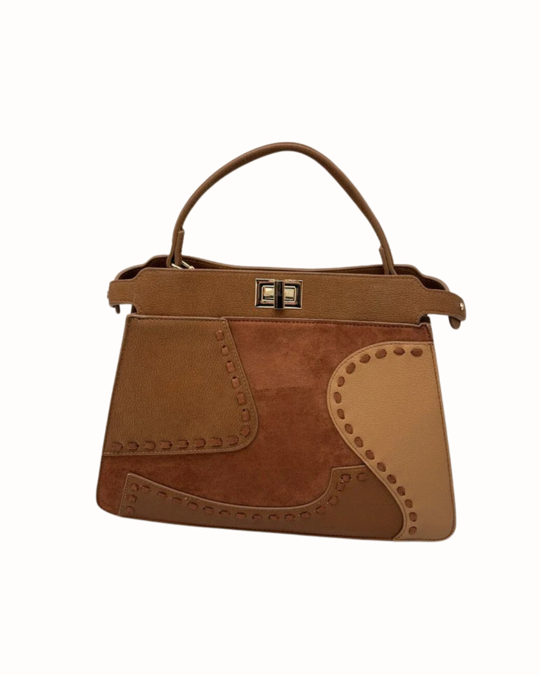 Bolso Bandolera Siena • Diseño Tricolor en Tonos Tierra