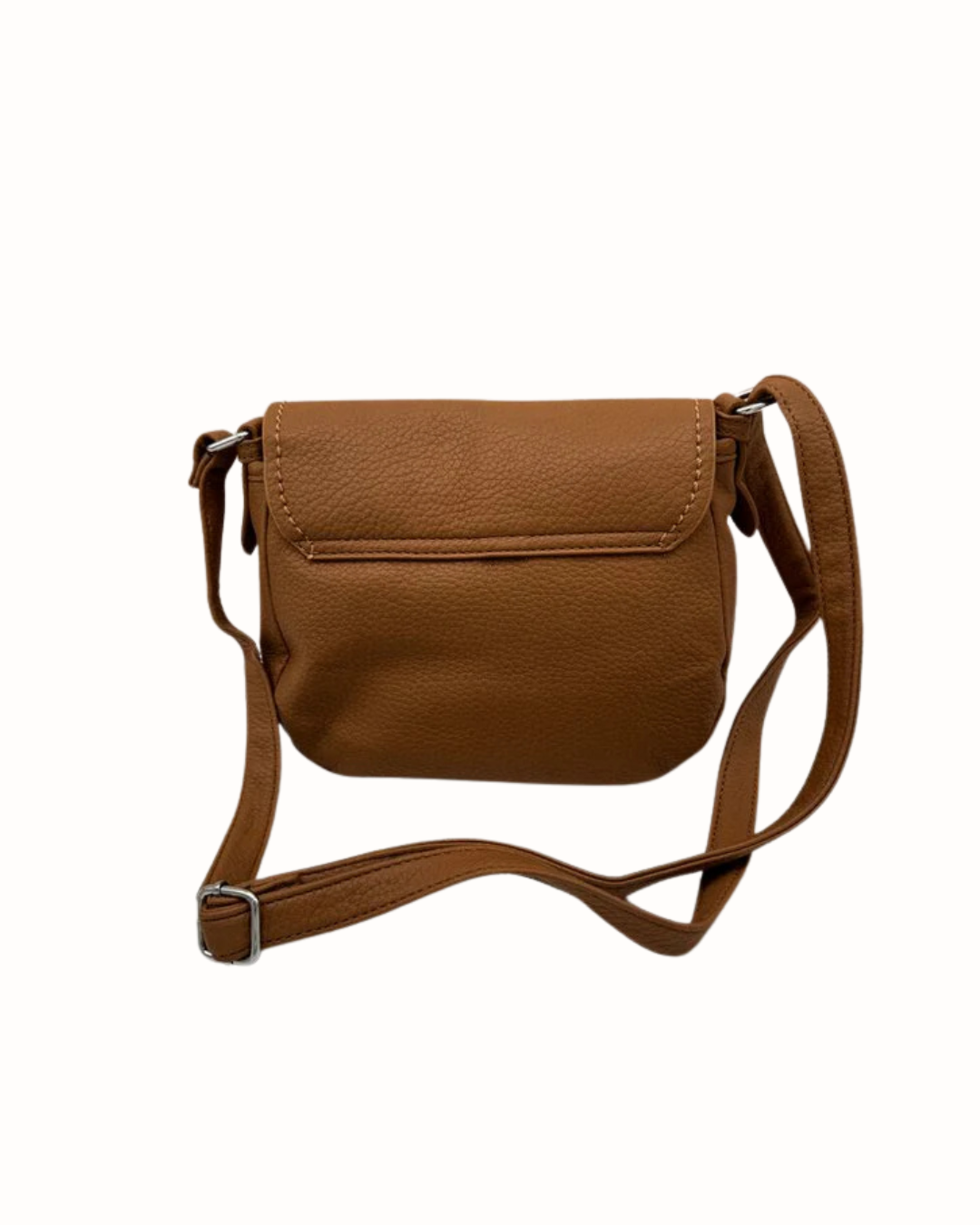 Bolso Bandolera de Rafia y Piel Camel con Textura Espiga