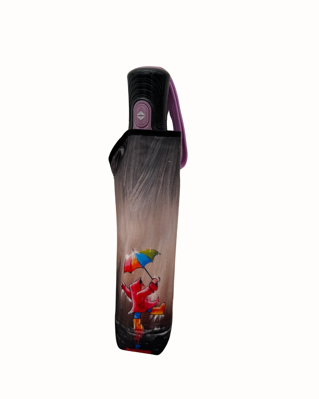 Paraguas de Bolso en Raso con Diseño Artístico - Plegable y Antiviento