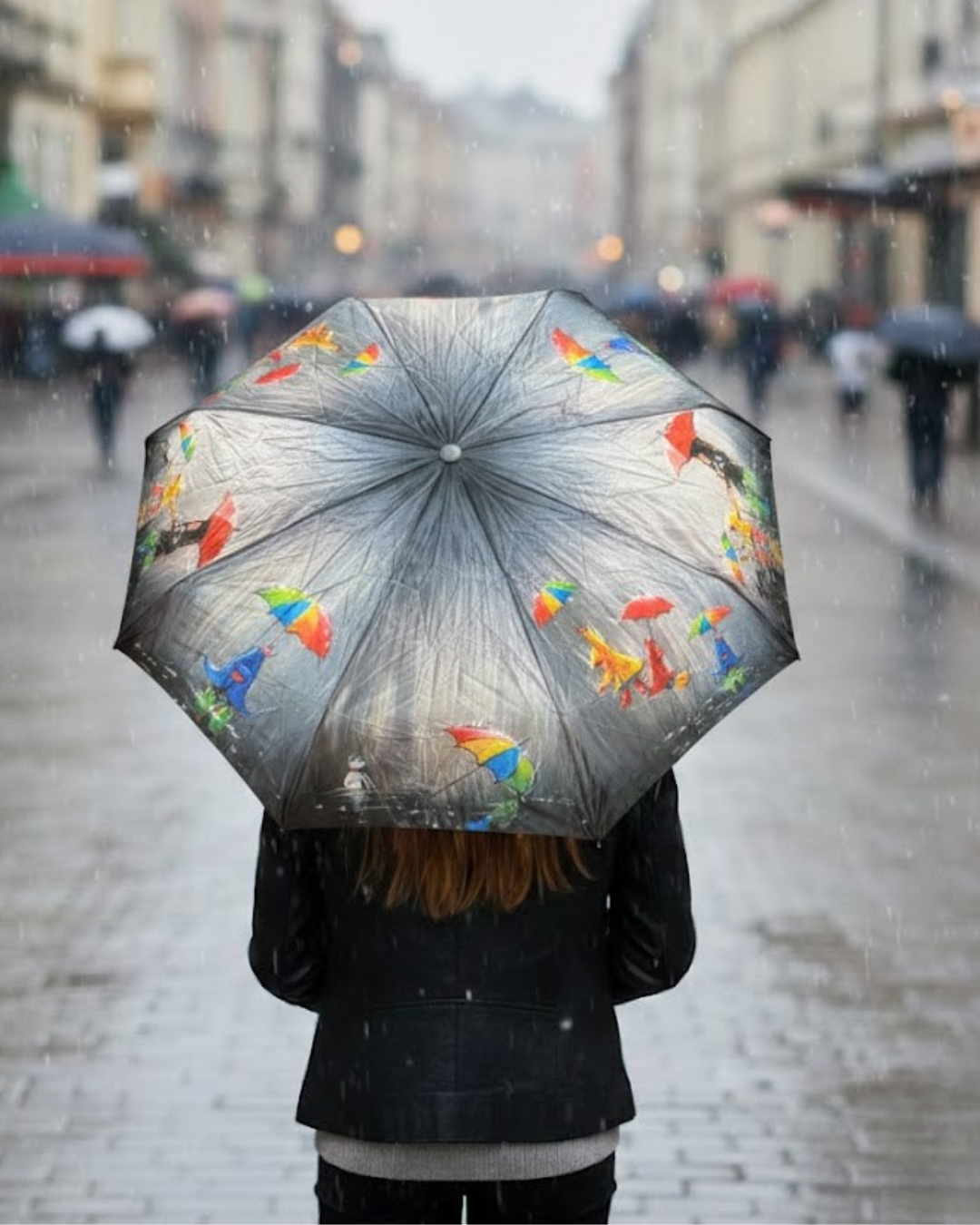 Paraguas Plegable de Diseño "Paseo Bajo la Lluvia" – Resistente, Automático y Ultra Ligero
