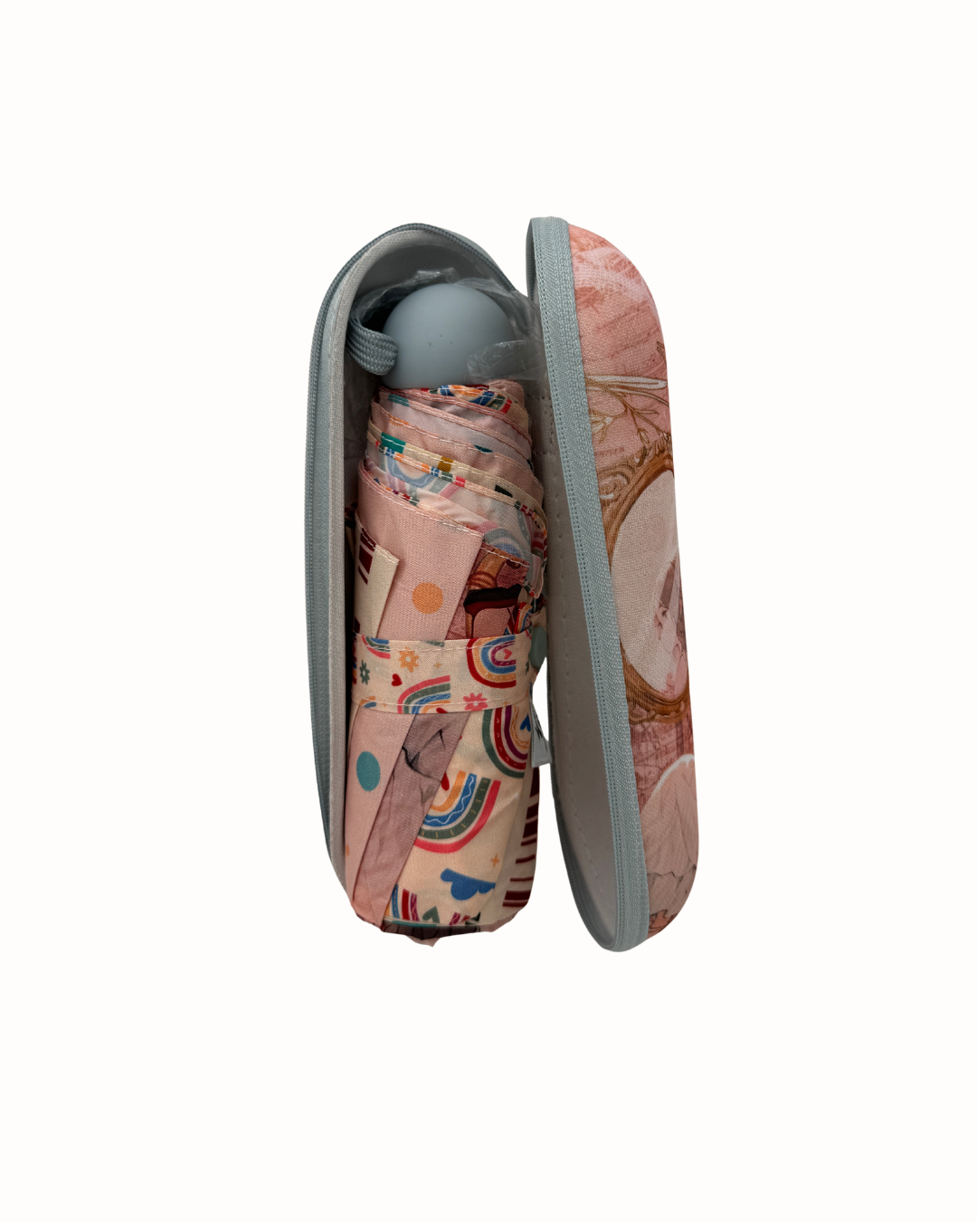 Paraguas Rosa de Bolso Sweet Candy | Ultra Compacto y Resistente con Estuche