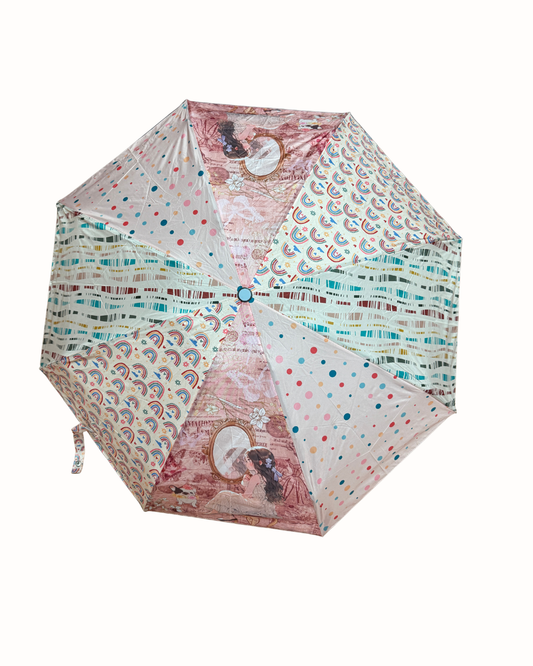Paraguas Rosa de Bolso Sweet Candy | Ultra Compacto y Resistente con Estuche