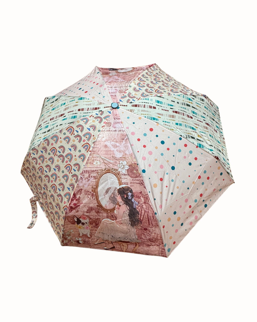 Paraguas Rosa de Bolso Sweet Candy | Ultra Compacto y Resistente con Estuche