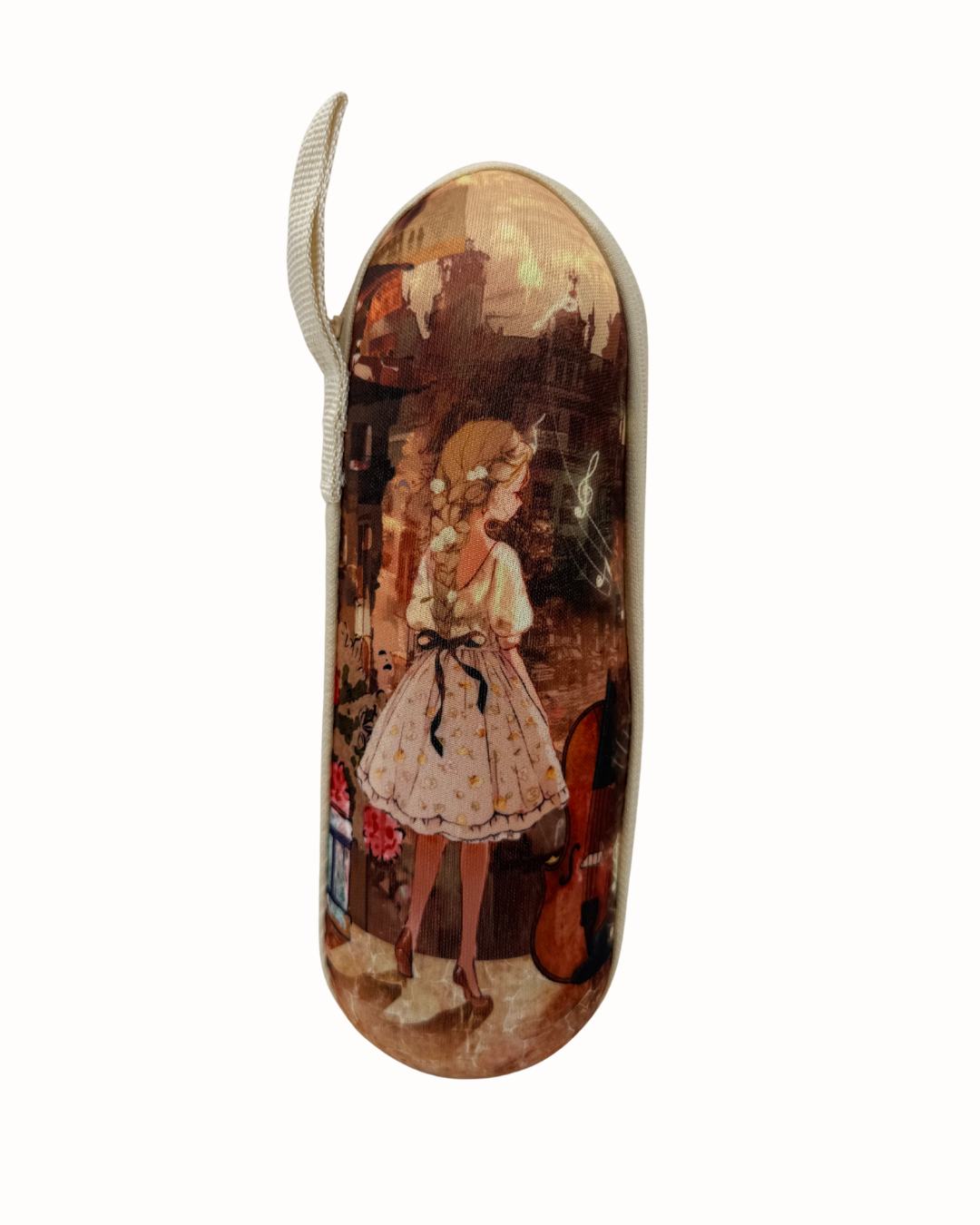 Paraguas Plegable Sweet Candy - Diseño Vintage con Estuche Rígido Protector