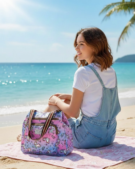 Mochila Antirrobo e Impermeable Sweet Candy - Diseño Exclusivo Unicornios
