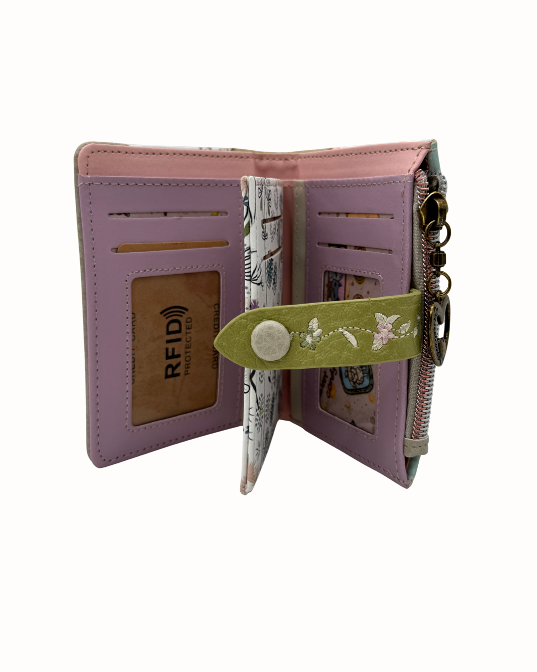 Cartera Sweet Candy - Billetera de Mujer Verde con Protección RFID