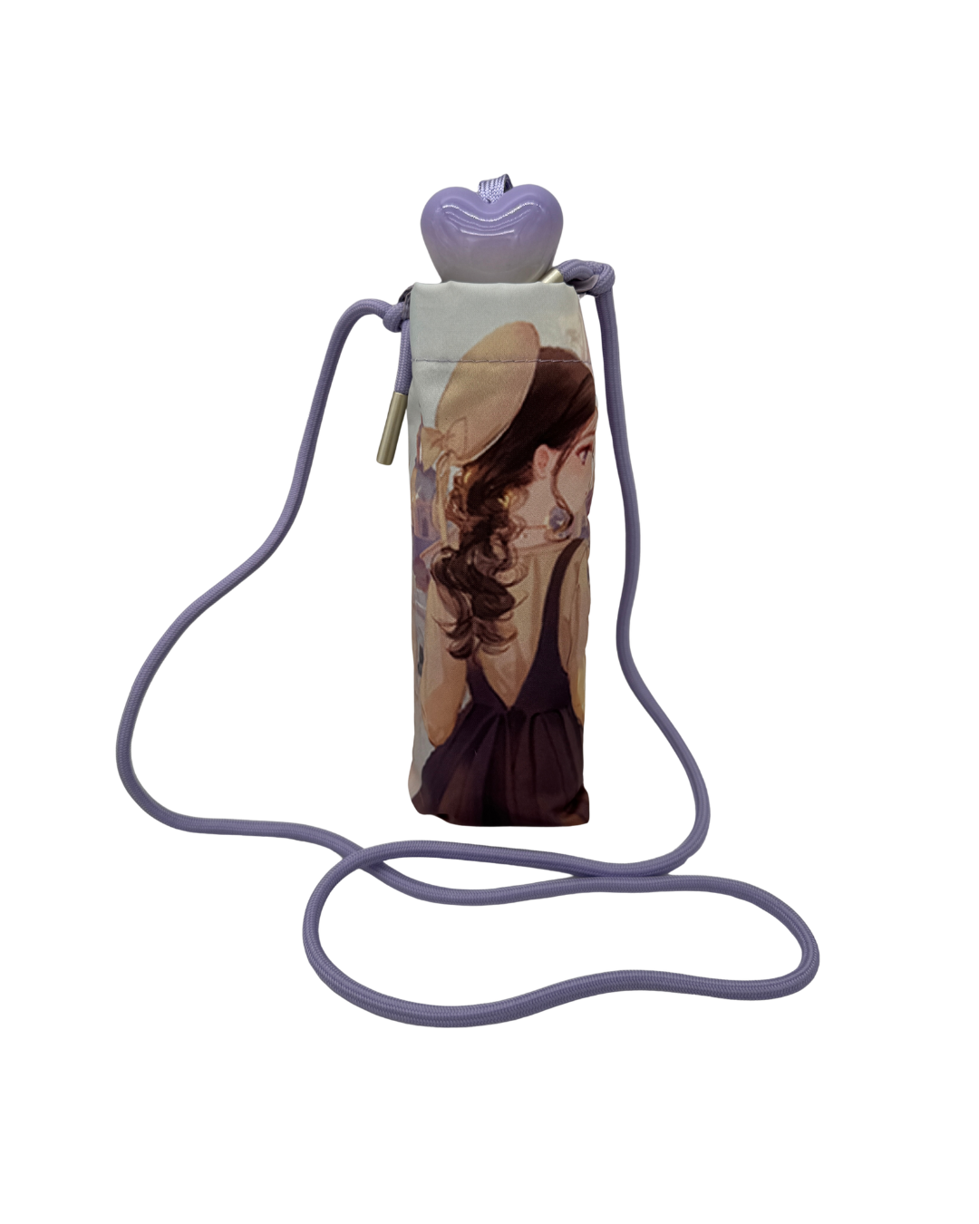 Paraguas Plegable Sweet Candy - Diseño Perro Bulldog y Ciudad con Funda Bandolera