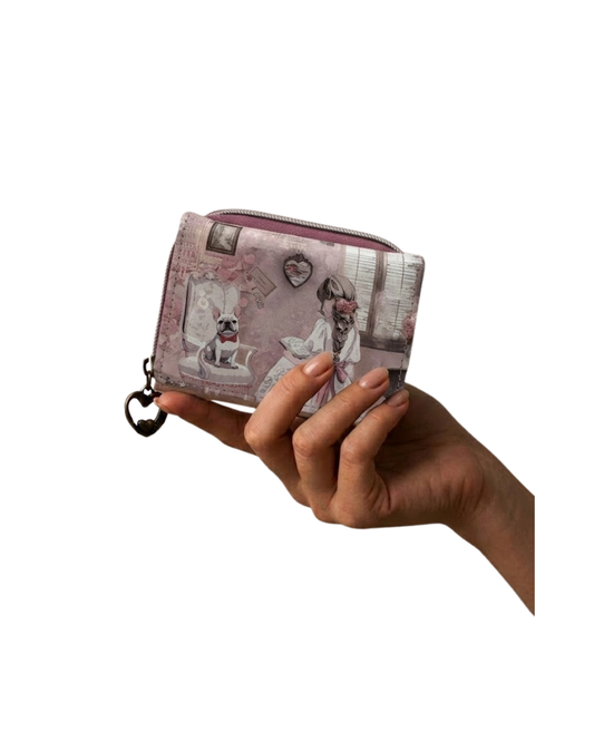Cartera Billetera Sweet Candy con Protección RFID - Monedero Mujer Antirrobo Rosa