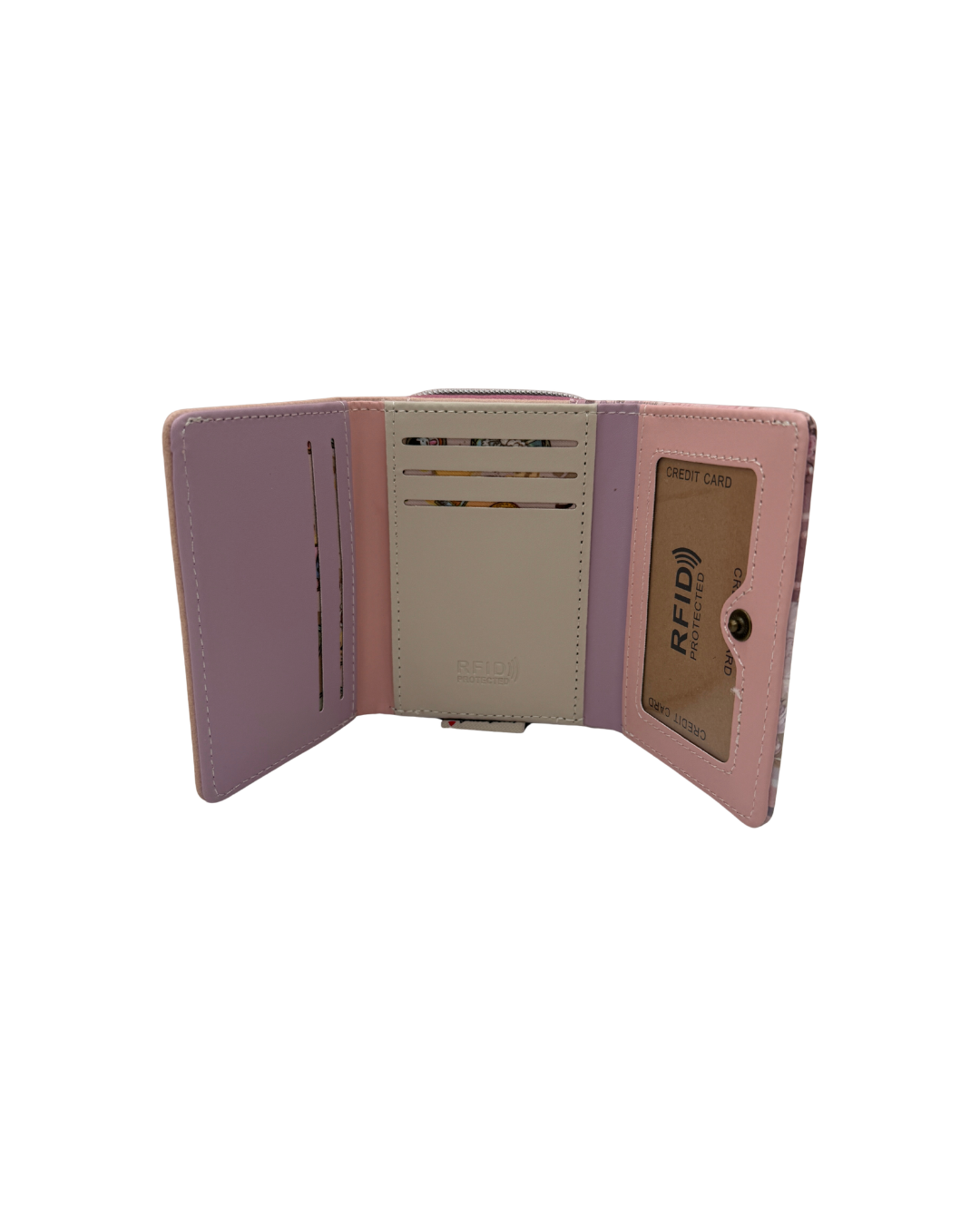 Cartera Billetera Sweet Candy con Protección RFID - Monedero Mujer Antirrobo Rosa