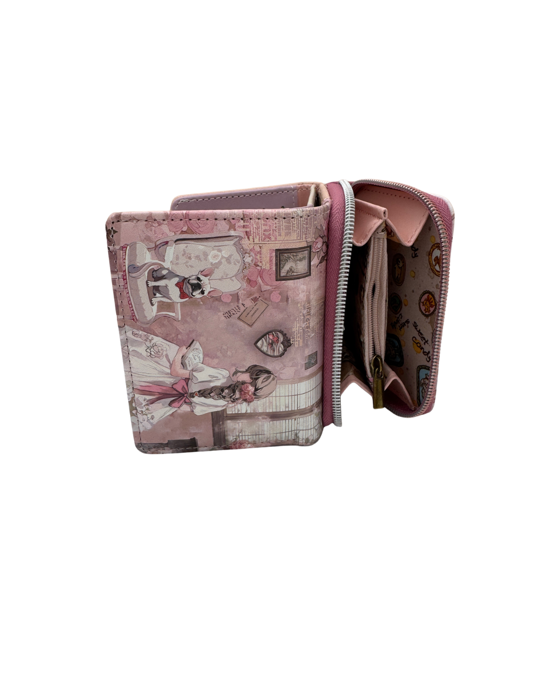 Cartera Billetera Sweet Candy con Protección RFID - Monedero Mujer Antirrobo Rosa
