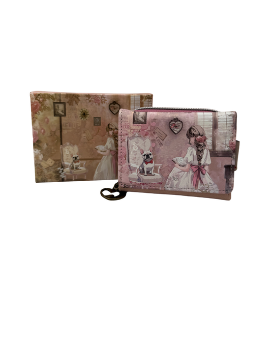 Cartera Billetera Sweet Candy con Protección RFID - Monedero Mujer Antirrobo Rosa