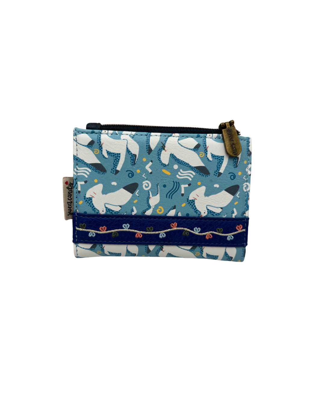Cartera Monedero Estampado Artístico para Mujer - Billetera Pequeña con Cierre de Botón y Cremallera Sweet Candy