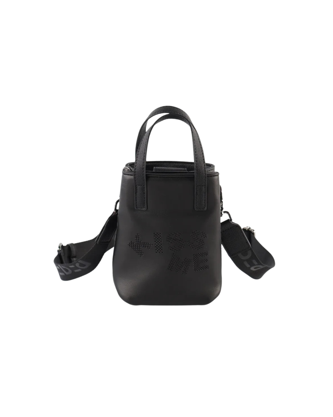 : Bolso Móvil Pepe Moll Negro - De Mano y Bandolera con Estampado Graffiti