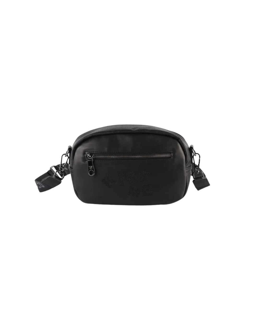 Bolso Bandolera Pepe Moll Negro - Estampado Graffiti con Doble Compartimento