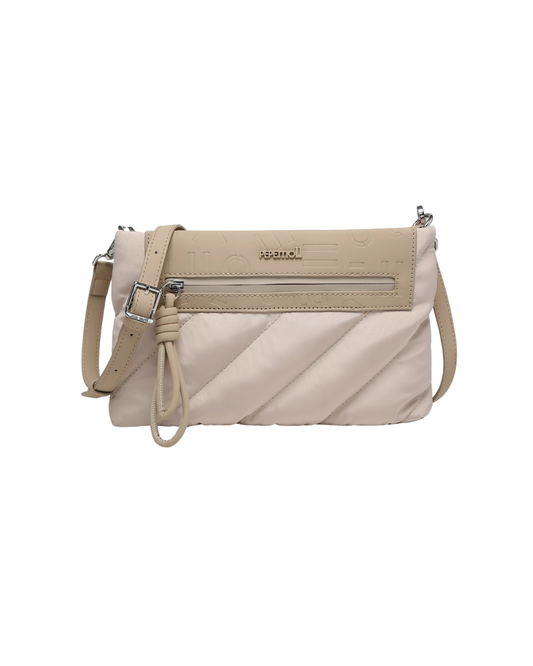 Bolso Pepe Moll Bandolera Acolchado para Mujer - Diseño Urban Chic en Color Beige