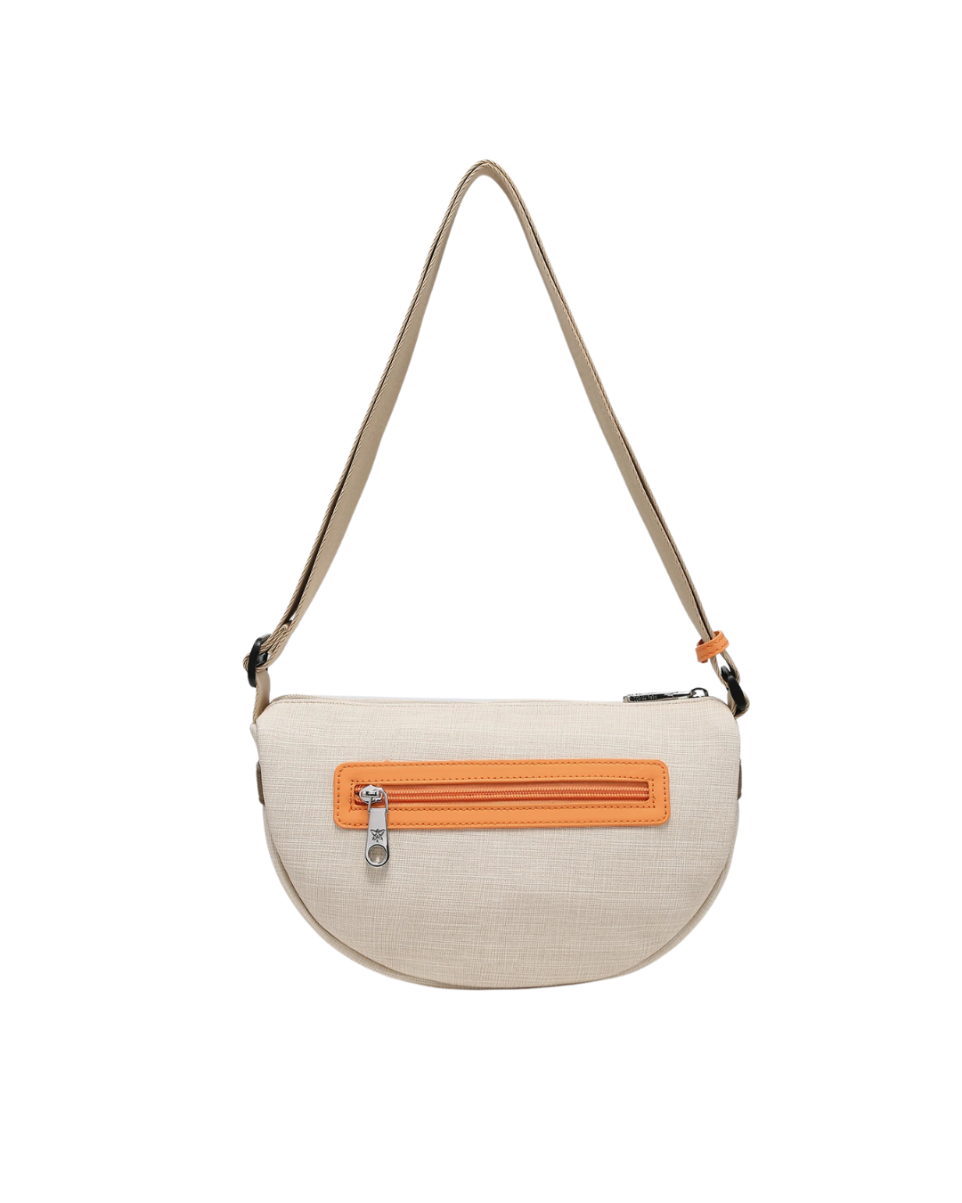 Bolso Bandolera Pepe Moll de Lona Beige y Marrón - Diseño "Think Different"