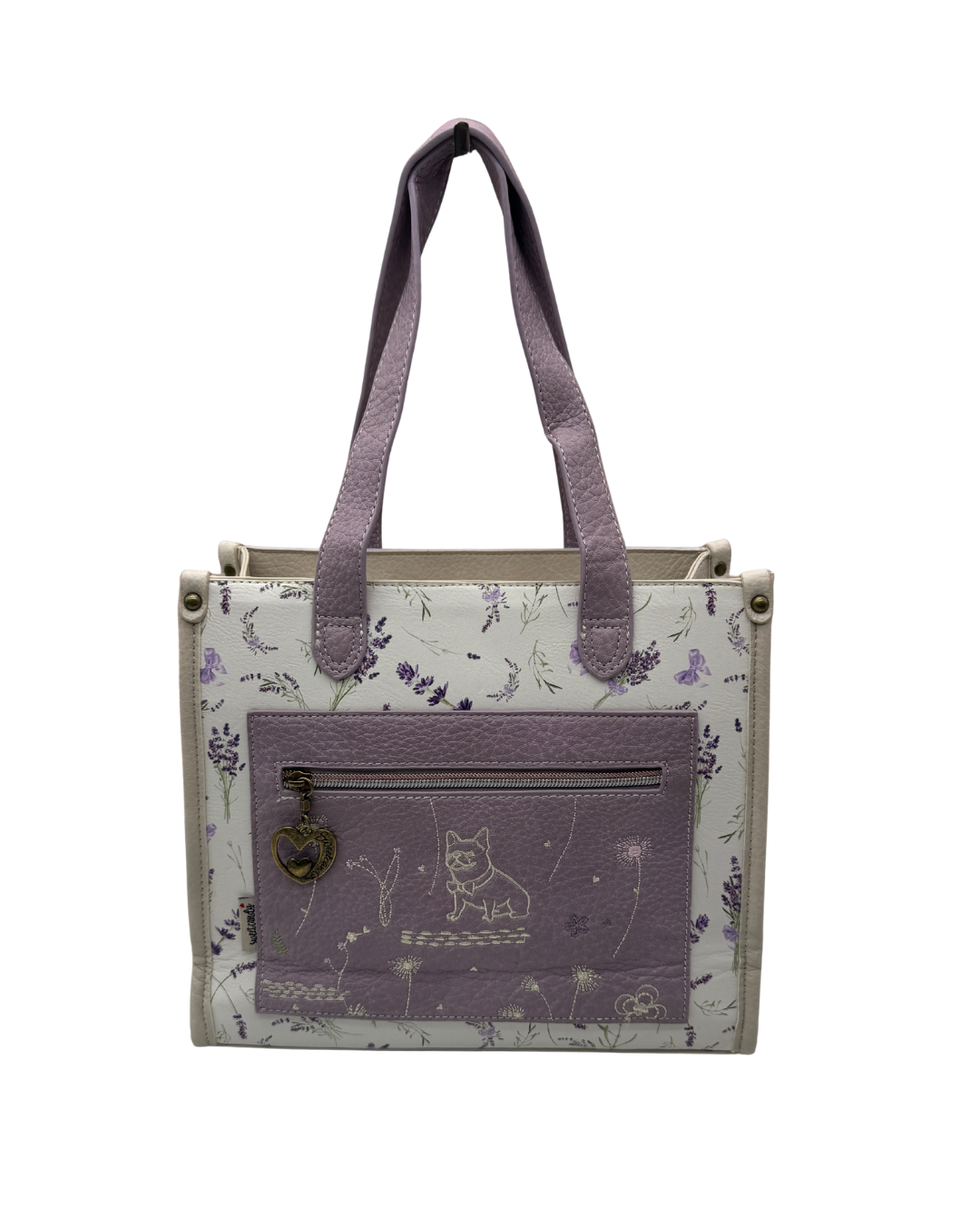Bolso Sweet Candy: De Mano y Bandolera con Ilustración Artística Lila