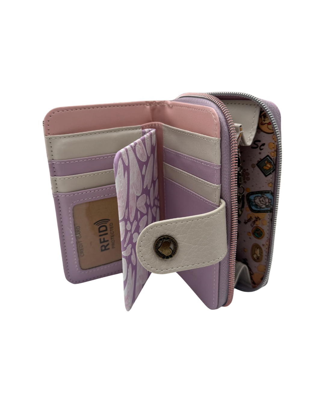 Cartera Billetera Sweet Candy - Colección Lavender & Frenchie con Protección RFID