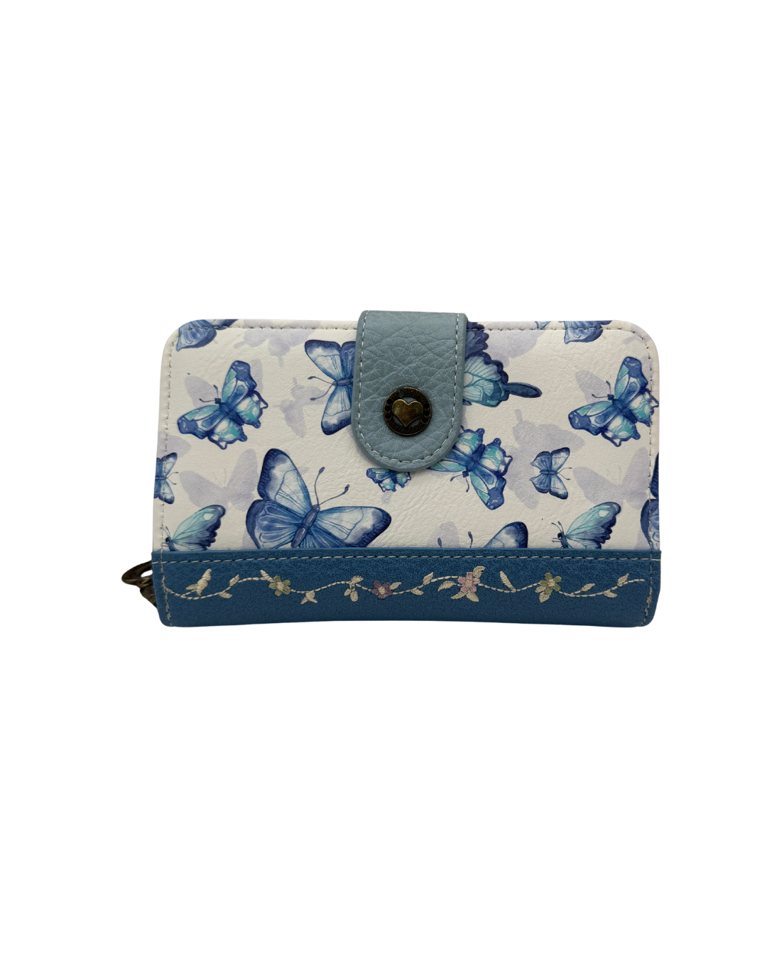 Cartera Billetera Sweet Candy para Mujer - Diseño Mariposas y Paisaje con Cierre de Cremallera y Botón