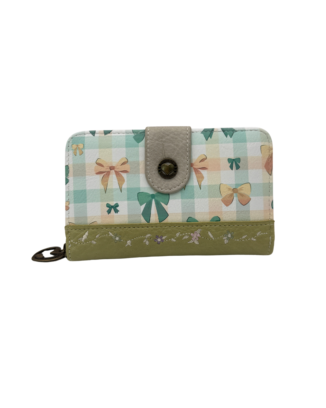 Cartera Billetera Sweet Candy con Protección RFID - Diseño Jardín Vintage y Flores - Cierre de Seguridad y Doble Compartimento