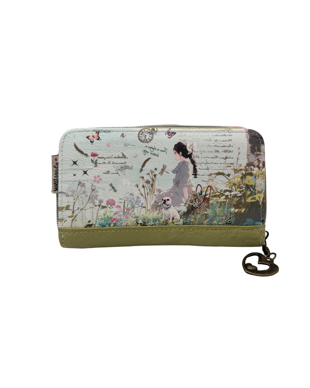Cartera Billetera Sweet Candy con Protección RFID - Diseño Jardín Vintage y Flores - Cierre de Seguridad y Doble Compartimento
