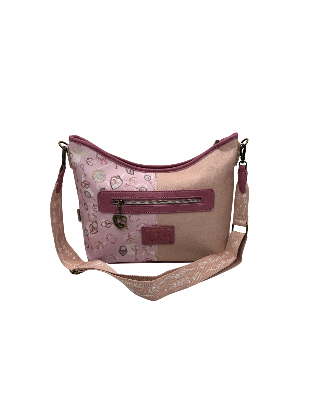 Bolso de Hombro Bandolera Sweet Candy para Mujer - Incluye Neceser Interior - Diseño Vintage con Perrito