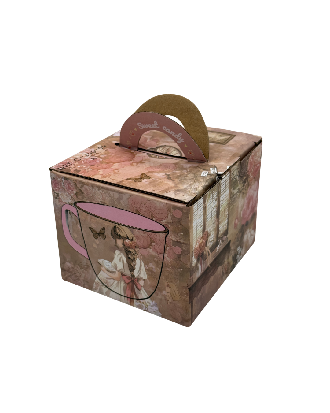 Taza Sweet Candy de Porcelana - Diseño Girl & City - 360ml con Caja de Regalo
