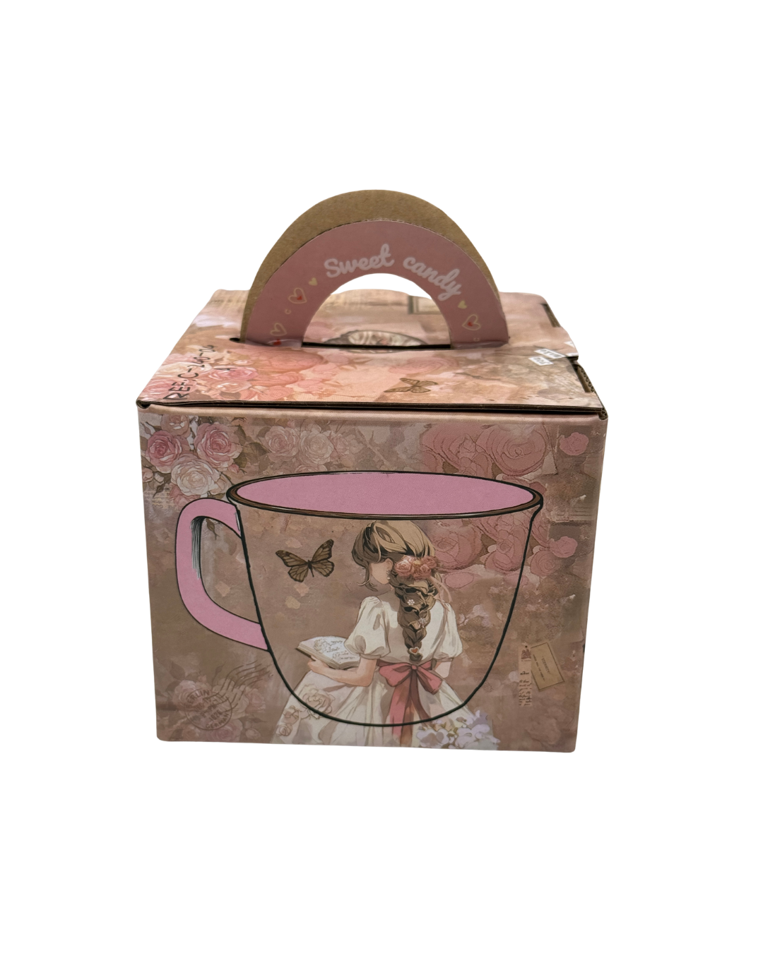 Taza Sweet Candy de Porcelana - Diseño Girl & City - 360ml con Caja de Regalo