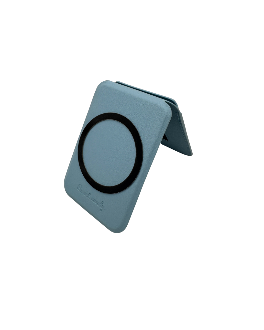 Tarjetero y Soporte Magnético Sweet Candy para Móvil - Soporte MagSafe con Diseño Artístico azul