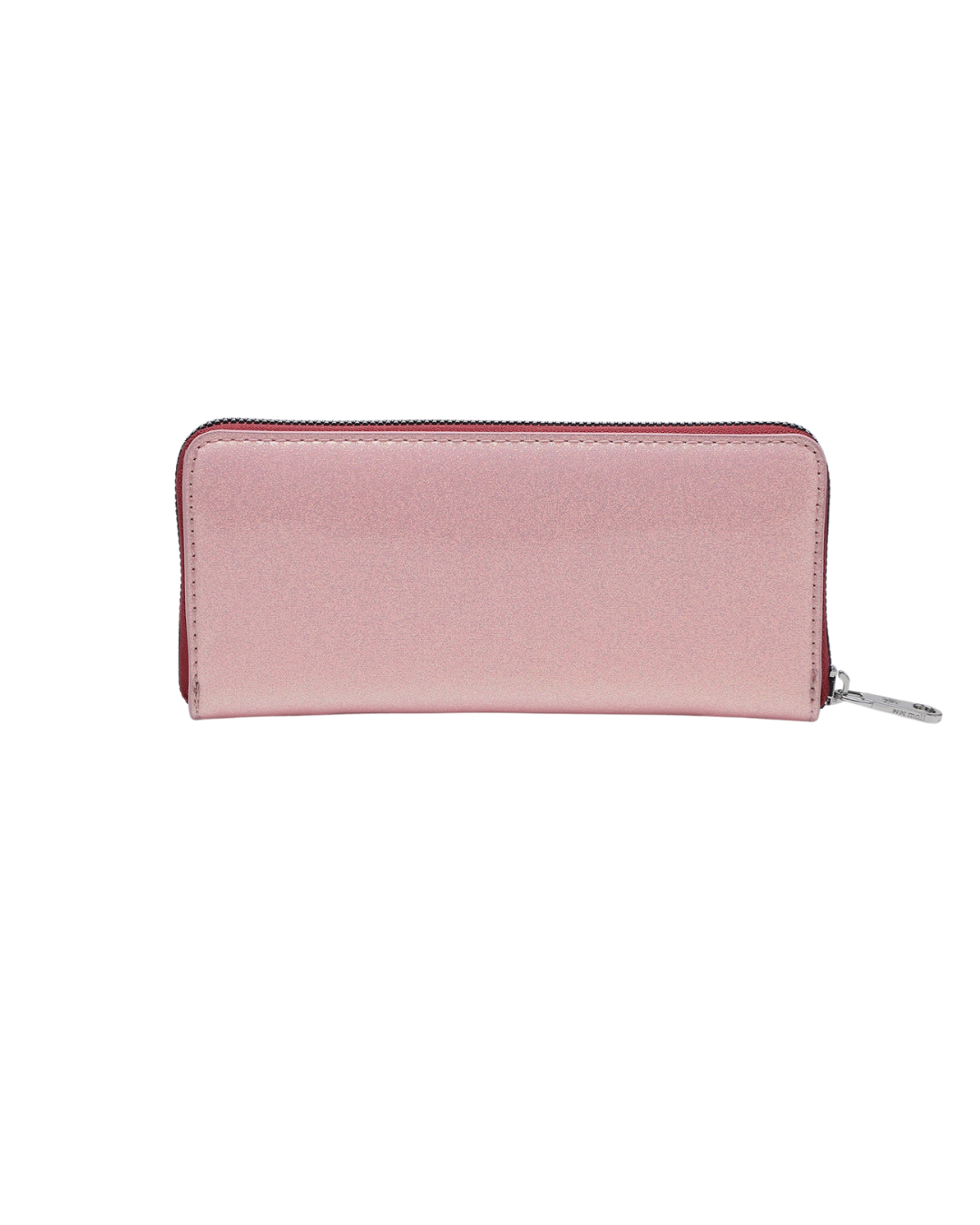 Cartera Grande Pepe Moll con Diseño de Corazón y Acabado Brillo - Gris y Rosa